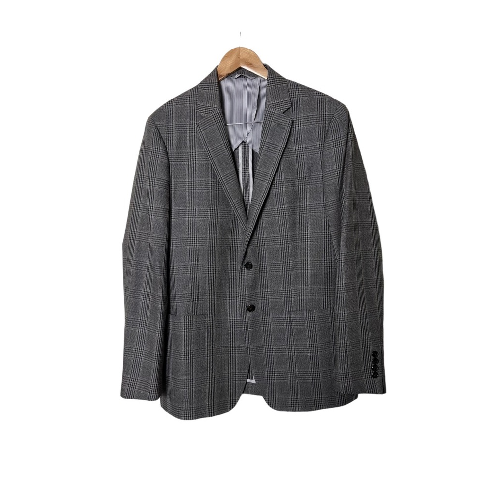 Todd Snyder Mayfair Fit Grey Windowpane Wool Silk Blazer 42